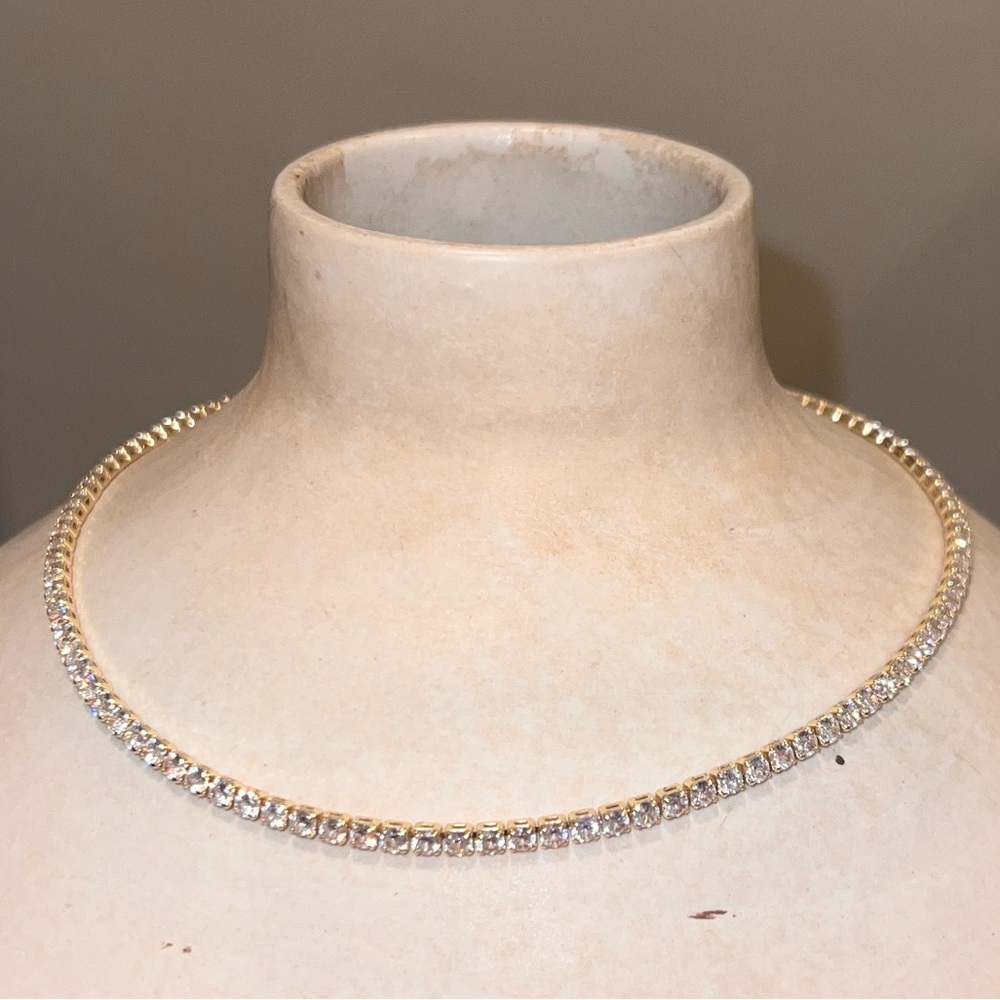 Gold Tennis Necklace